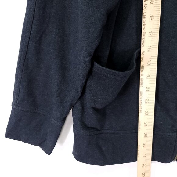 Pact Hoodie Sweatshirt Mens Medium Blue Organic Cotton Full Zip Sustainable - Picture 4 of 13